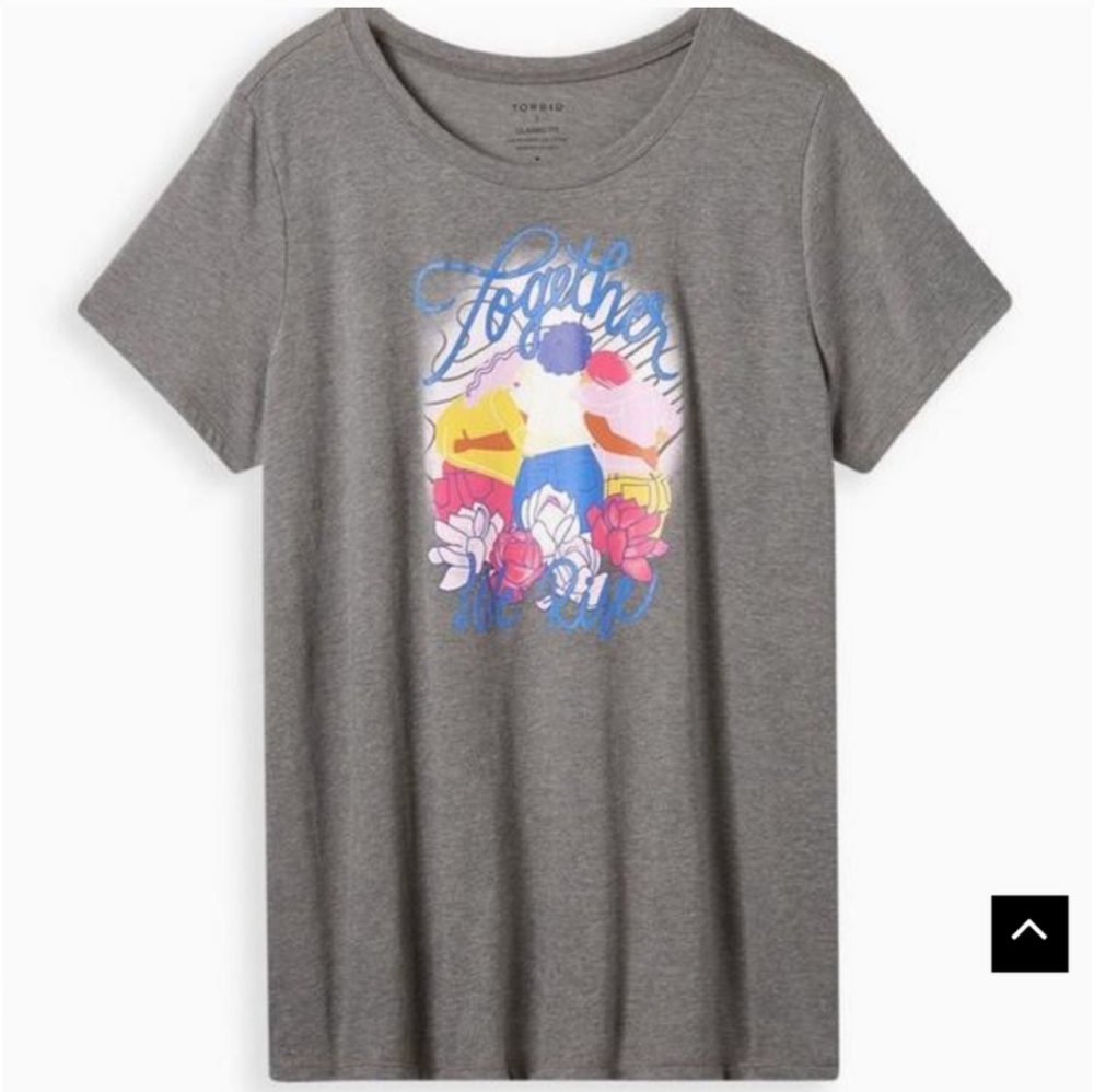 Torrid 1 Together We Rise Torrid Strong Tee Gray Screen J-2127